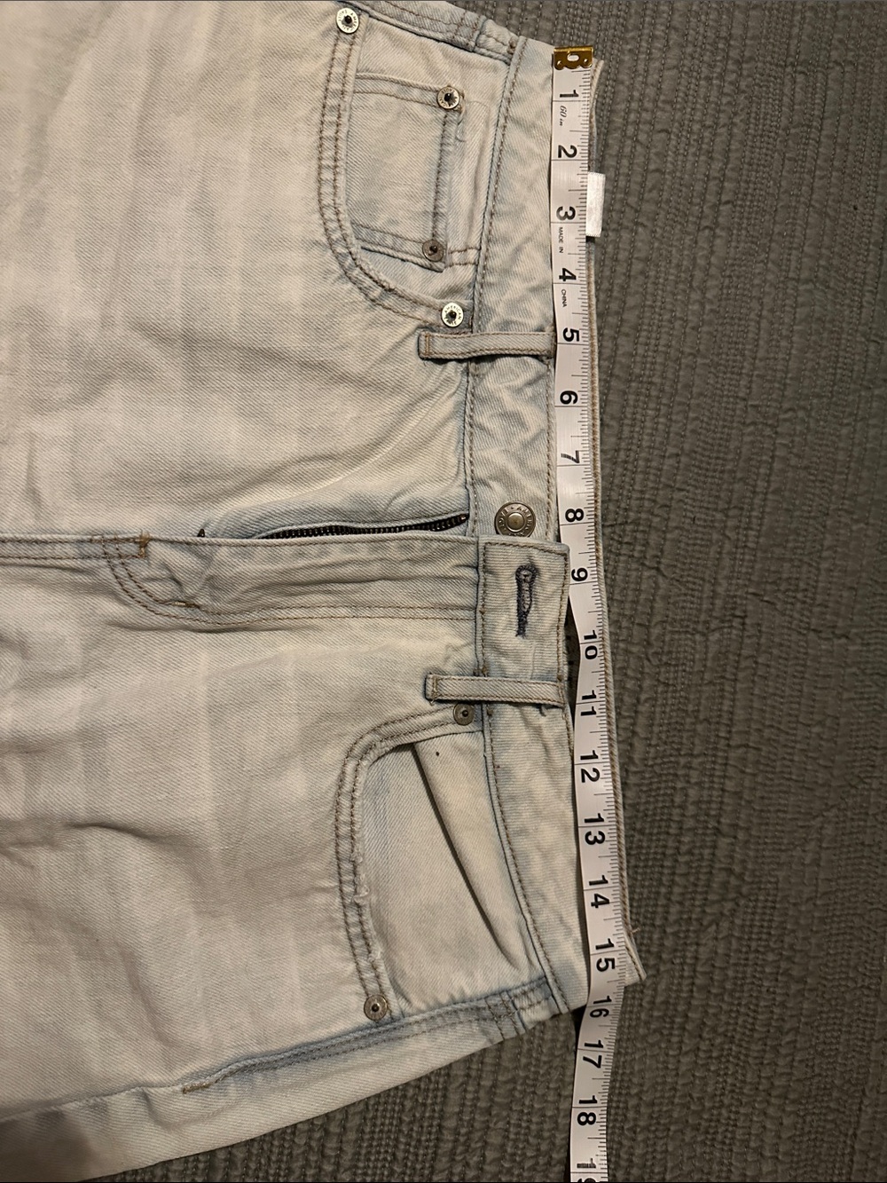 American Eagle Outfitters pale blue denim mini skirt